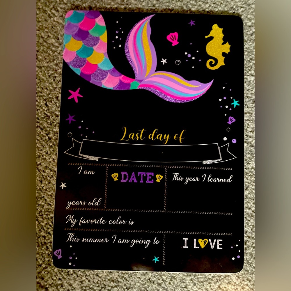 First/Last Day Mermaid Board